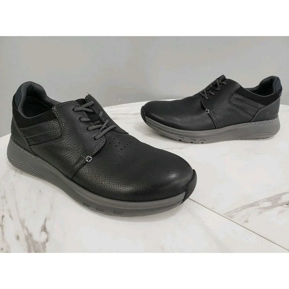 NEW WITHOUT BOX SIZE 9.5 Clarks MenS Motion Trek PT Black Leather 26179455 Shoes